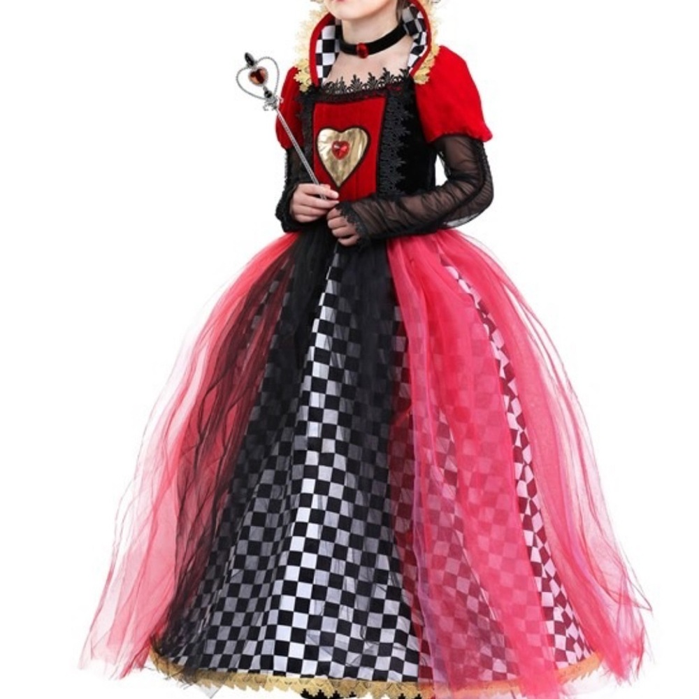 Royal Hearts Kids Costume with Red and Black